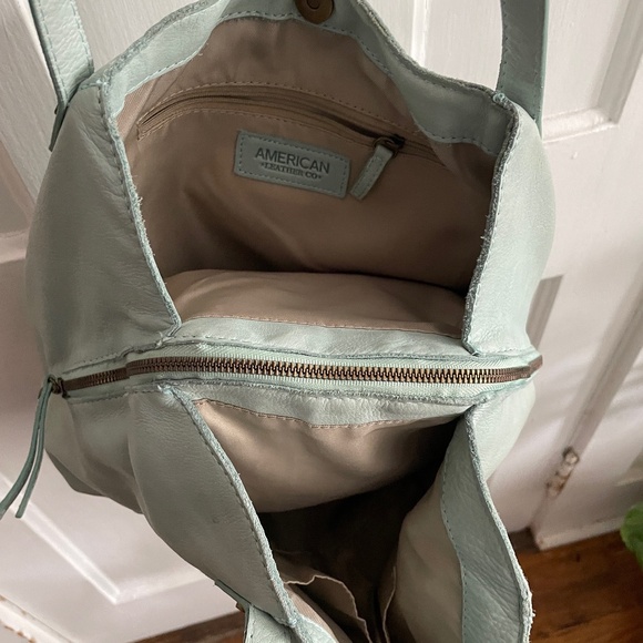 American Leather Co. Misty Pale Green Shoulder Bag - Picture 9 of 12